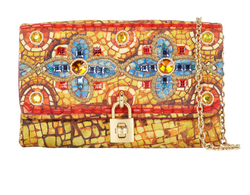 Embelished Shoulder Bag, Canvas, Multi, MII, 2*